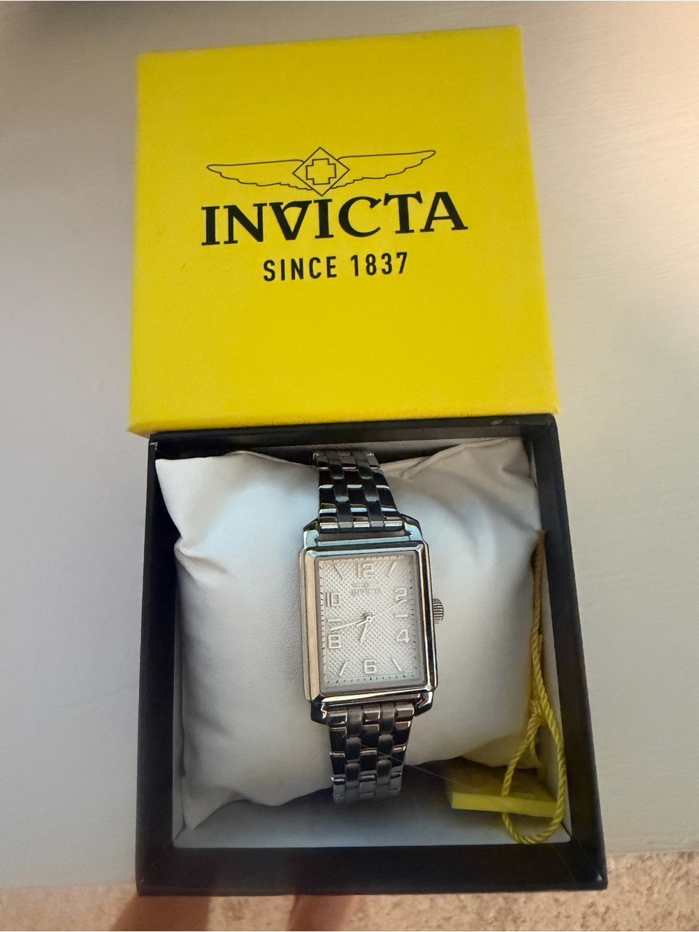 Invicta women’s Silver-Tone Rectangle Bracelet Watch